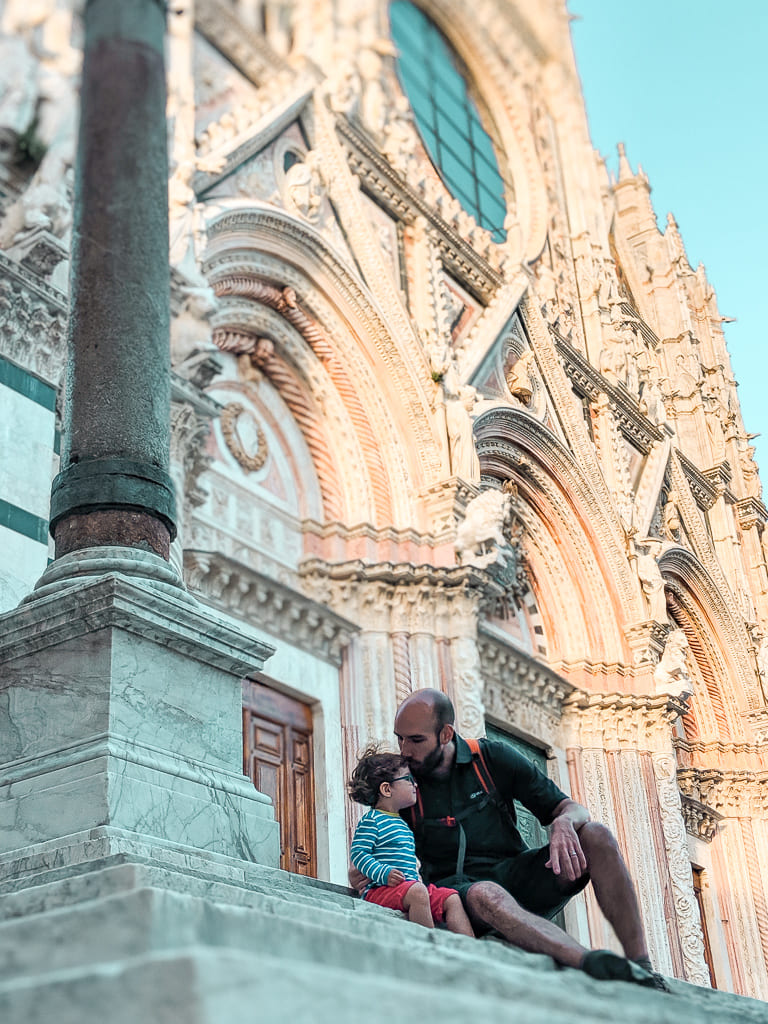 My boys at Siena's Duomo