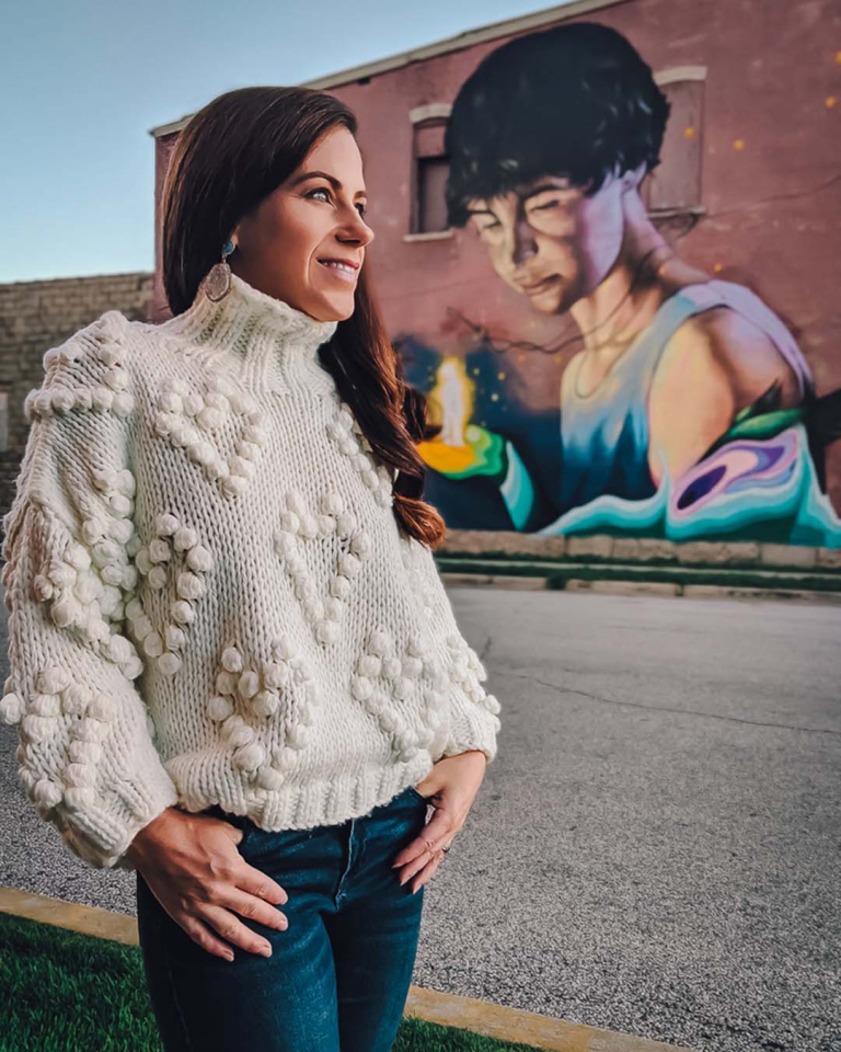 cozy sweaters and Wabash Walls