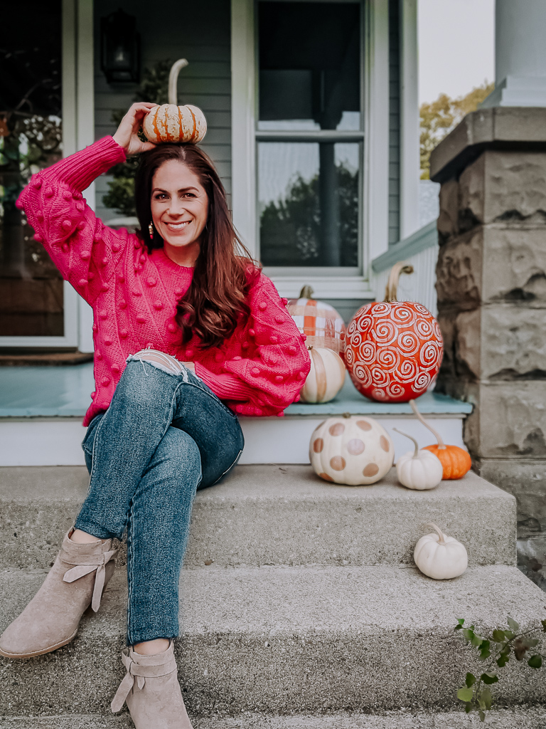 painted pumpkin ideas from plaid to polka dot