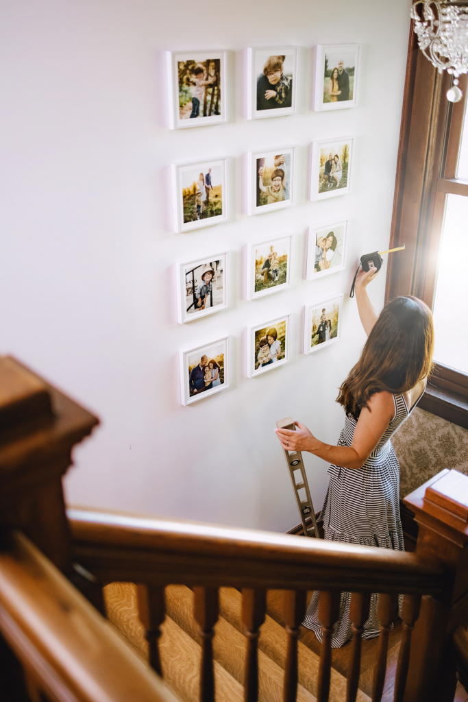 12 frame grid pattern display for family photos