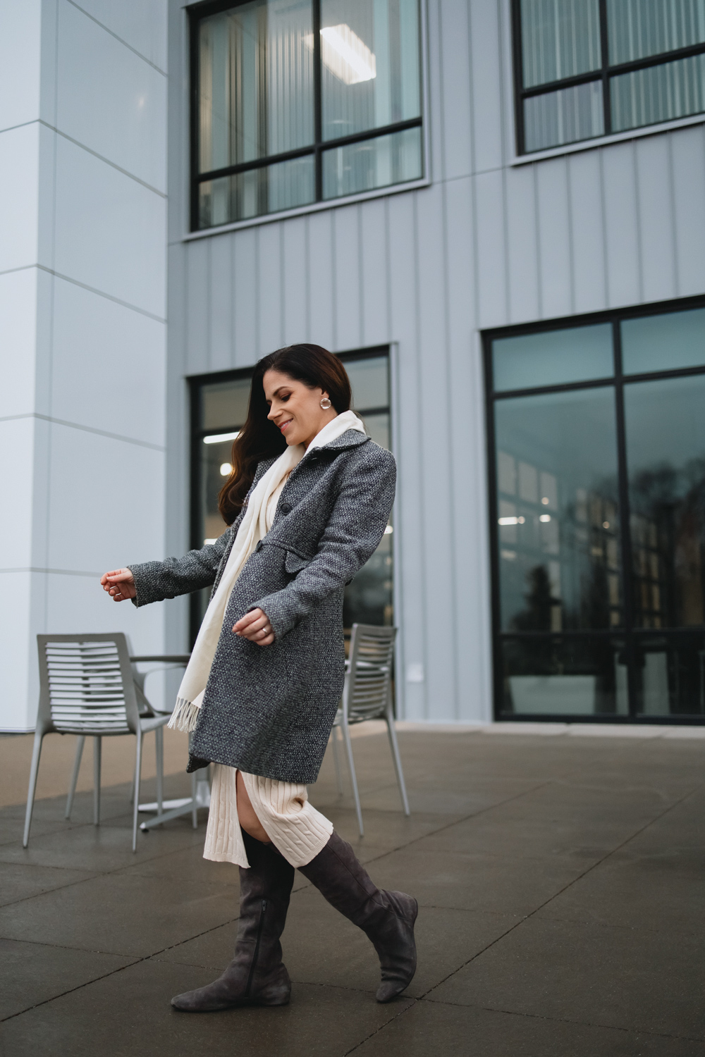 how to wear a dress in winter and keep warm