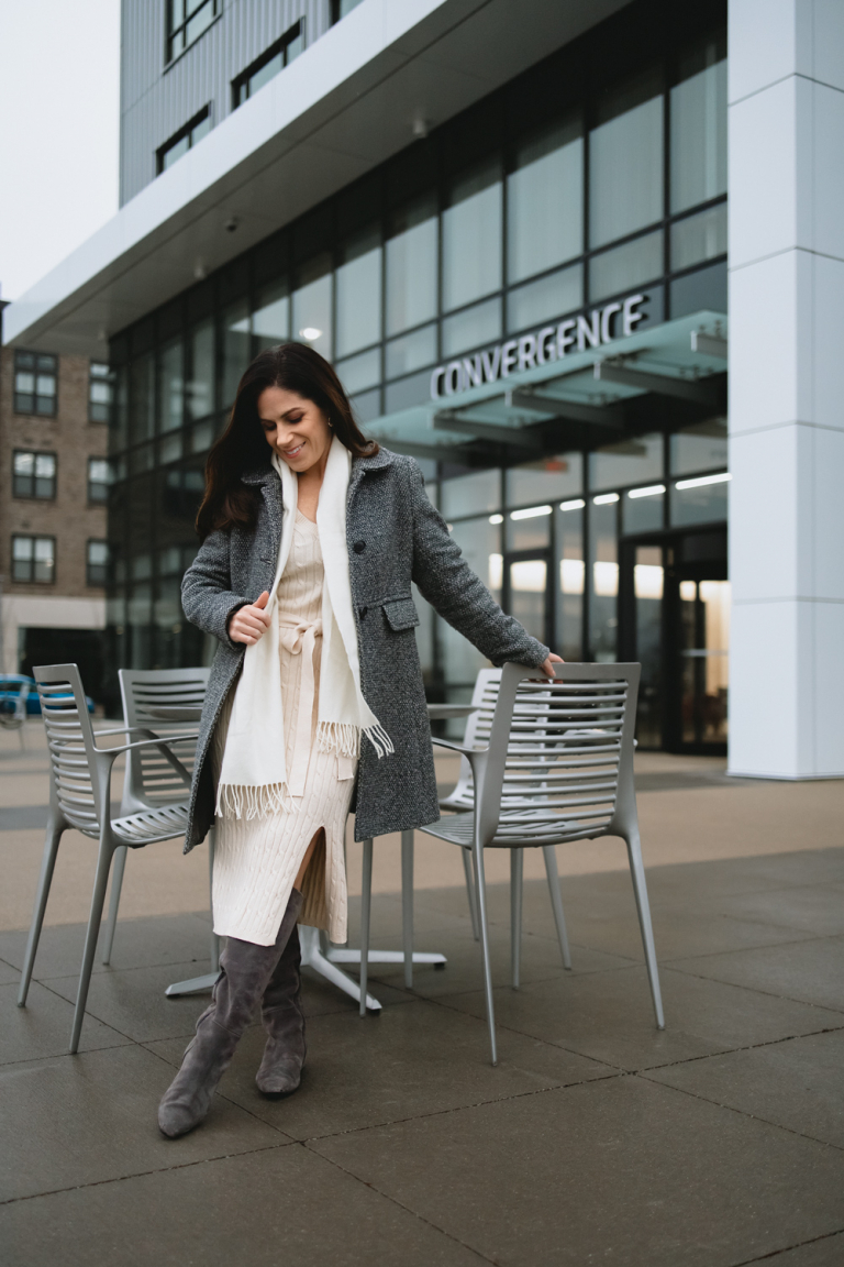 How to wear a dress in winter and stay warm