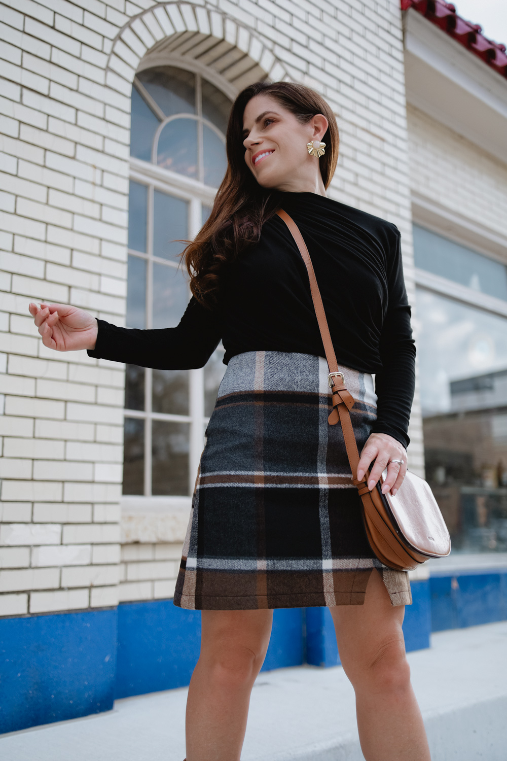 plaid mini skirt for fall