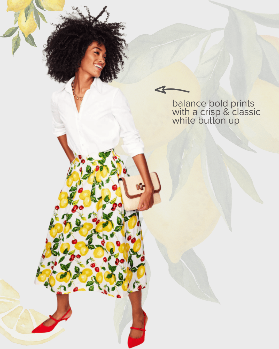 anchor lemon print with classic styles